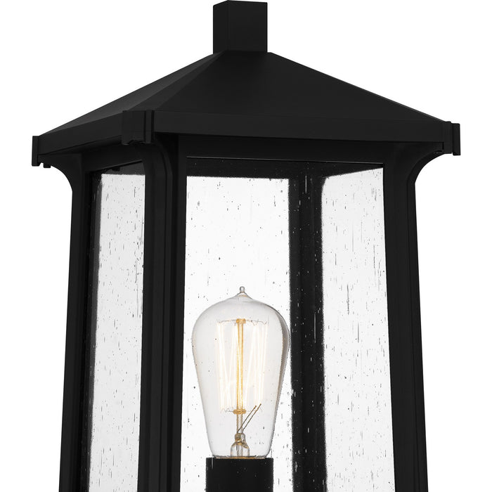 Quoizel SAT9009MBK One Light Outdoor Post Mount, Matte Black