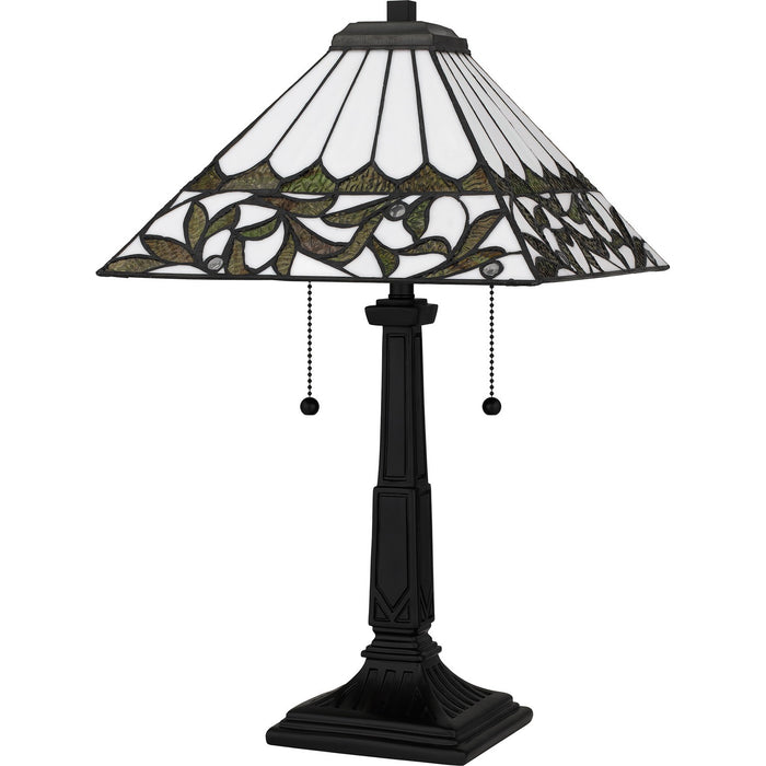 Quoizel TF16135MBK Two Light Table Lamp, Matte Black