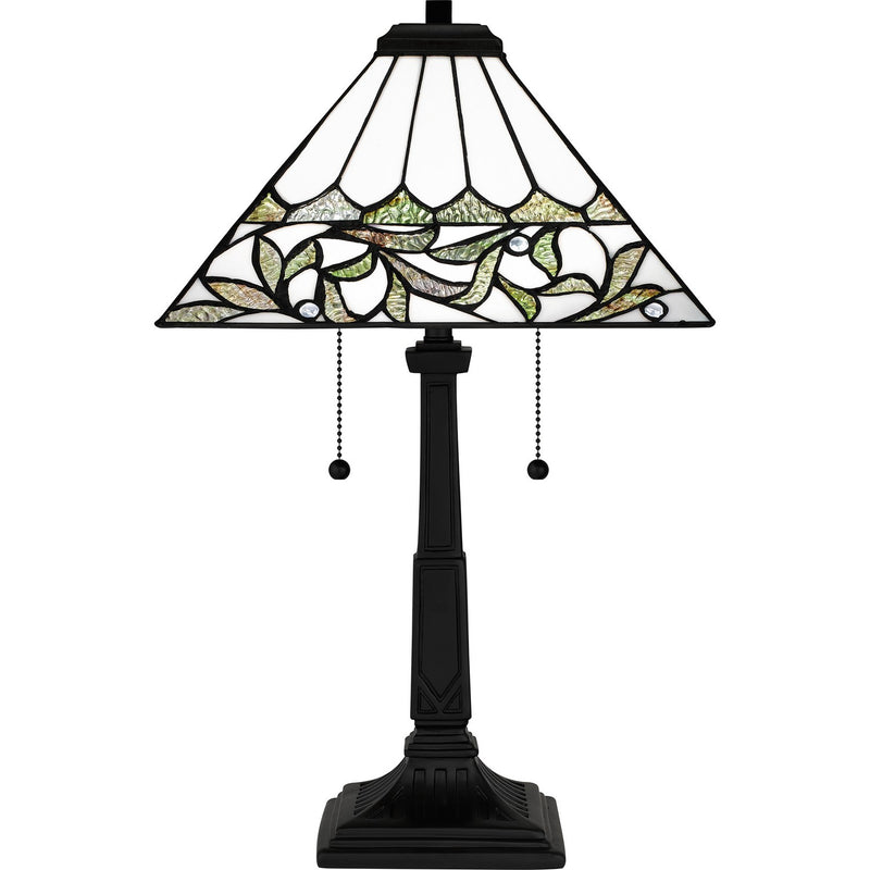 Quoizel TF16135MBK Two Light Table Lamp, Matte Black