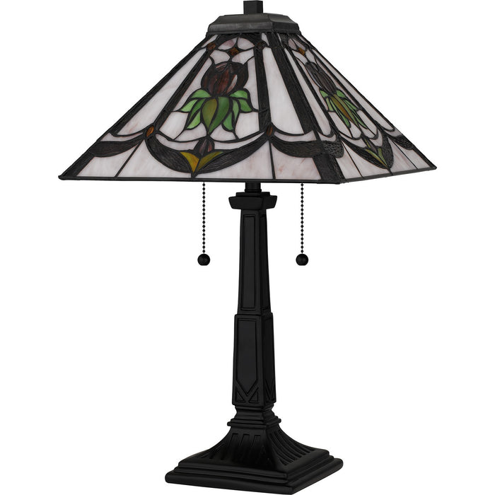 Quoizel TF16137MBK Two Light Table Lamp, Matte Black