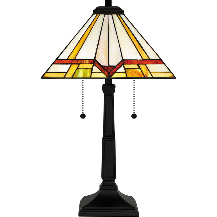 Quoizel TF16140MBK Two Light Table Lamp, Matte Black