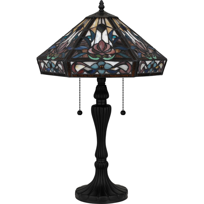 Quoizel TF16142MBK Two Light Table Lamp, Matte Black
