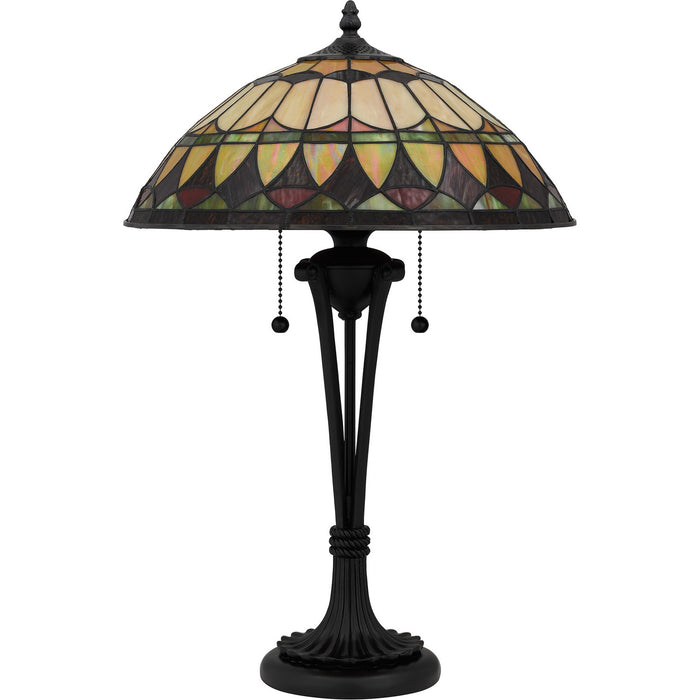 Quoizel TF16143MBK Two Light Table Lamp, Matte Black