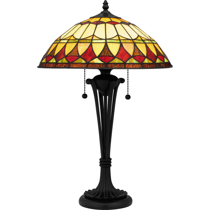Quoizel TF16143MBK Two Light Table Lamp, Matte Black