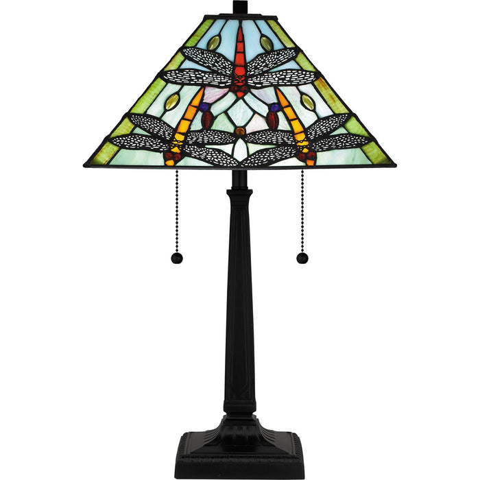 Quoizel TF16144MBK Two Light Table Lamp, Matte Black