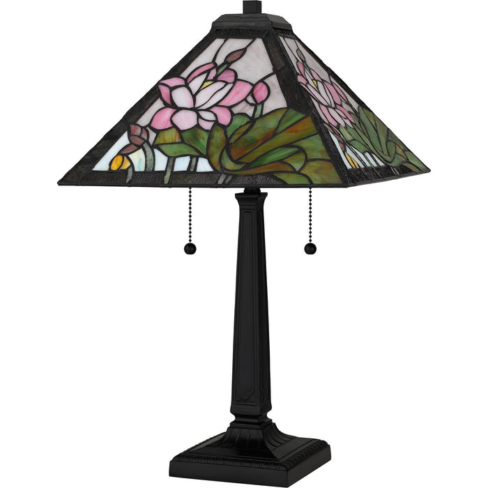 Quoizel TF16145MBK Two Light Table Lamp, Matte Black