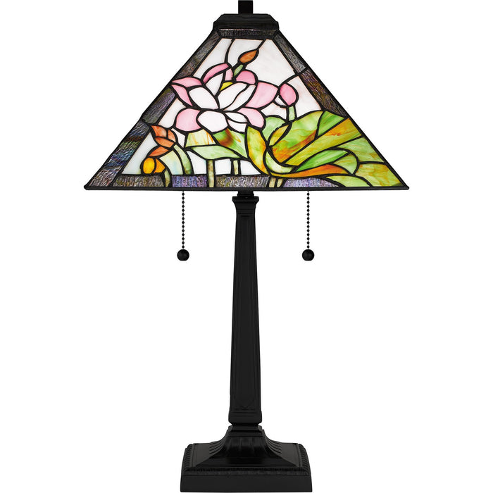 Quoizel TF16145MBK Two Light Table Lamp, Matte Black