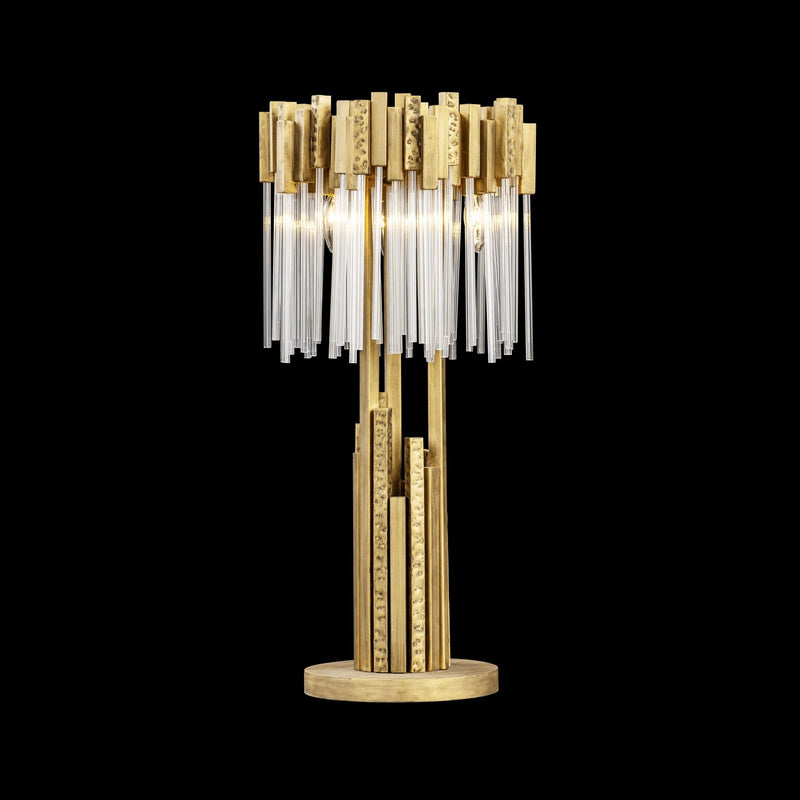 Varaluz 309T03HG Three Light Table Lamp, Havana Gold