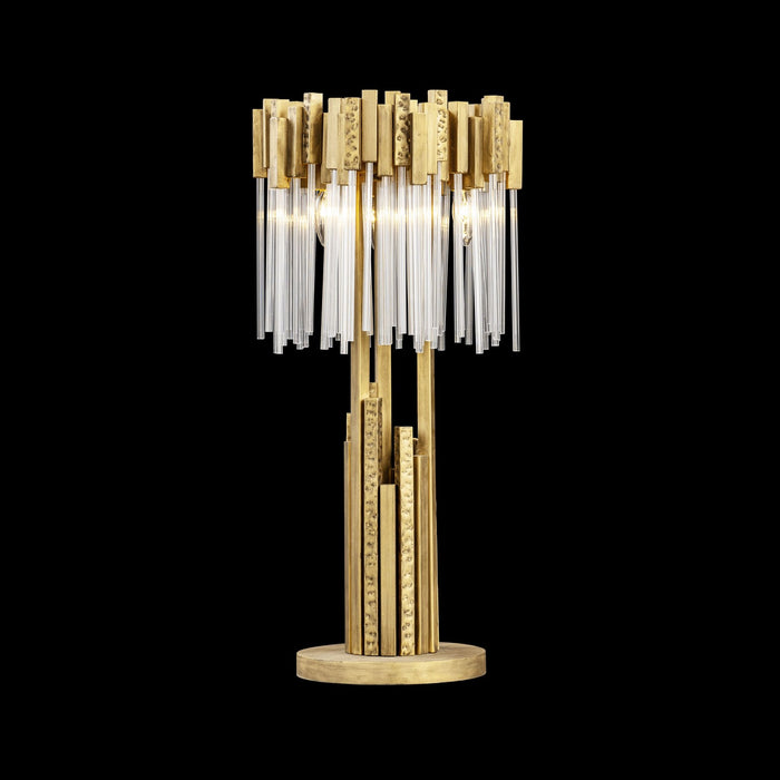 Varaluz 309T03HG Three Light Table Lamp, Havana Gold