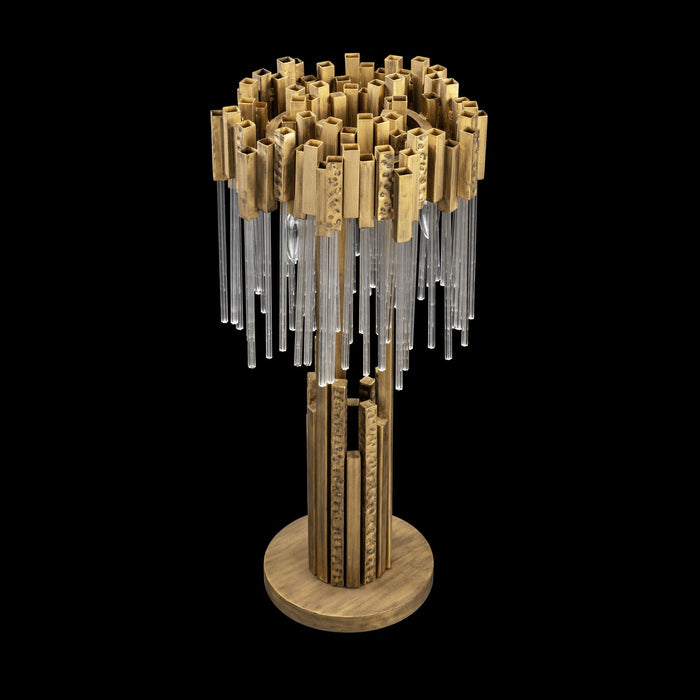 Varaluz 309T03HG Three Light Table Lamp, Havana Gold