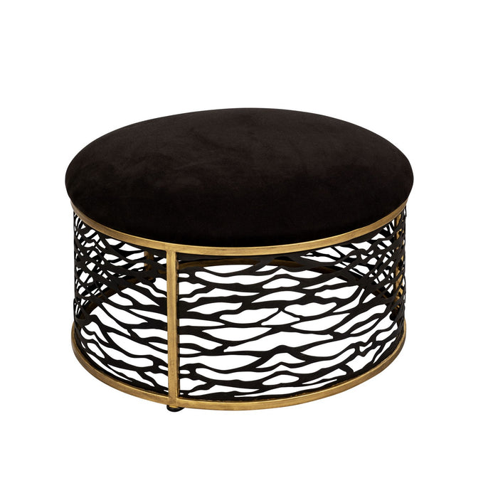 Varaluz 348TC32NHGCB Coffee Table and Ottoman, Havana Gold/Carbon
