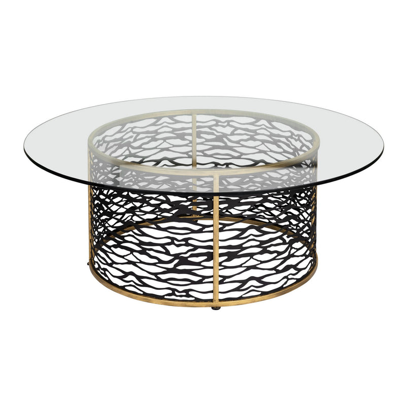 Varaluz 348TC46HGCB Coffee Table, Havana Gold/Carbon