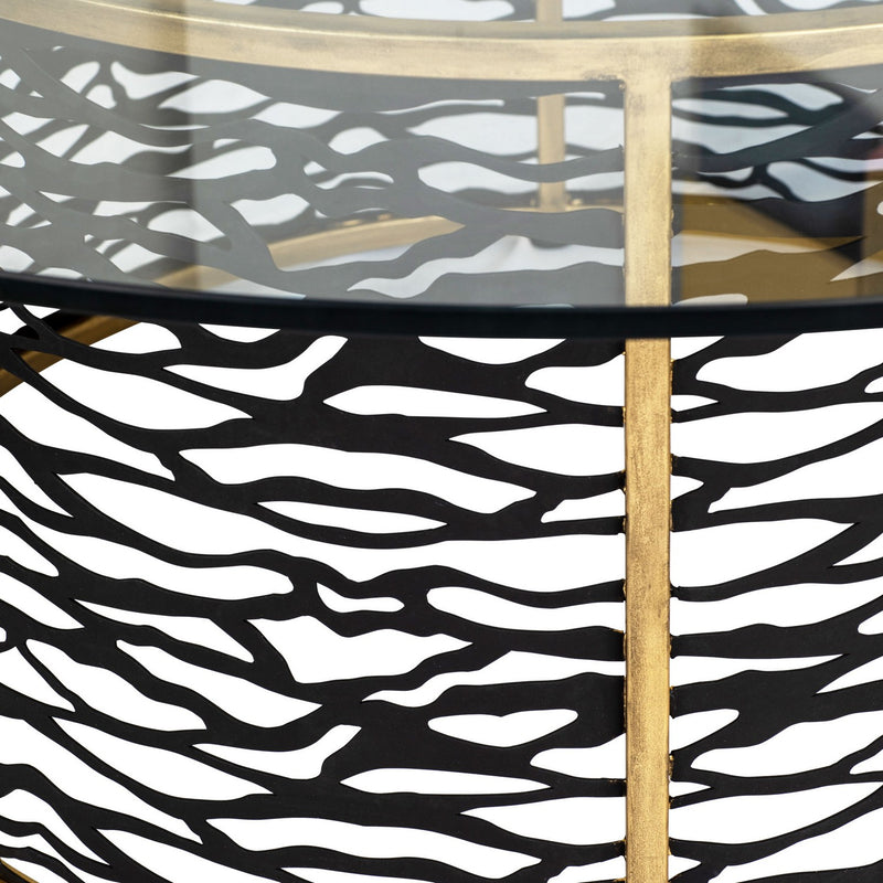 Varaluz 348TC46HGCB Coffee Table, Havana Gold/Carbon