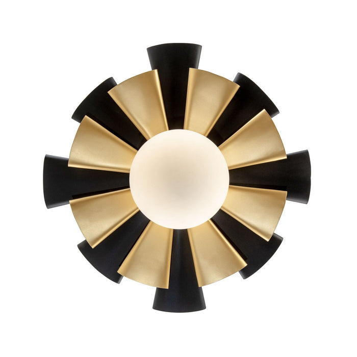 Varaluz 372P01LMBFG One Light Pendant, Matte Black/French Gold