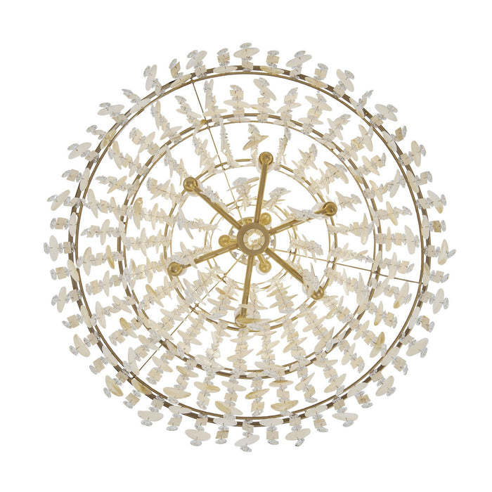 Varaluz 377C10FG Ten Light Chandelier, French Gold