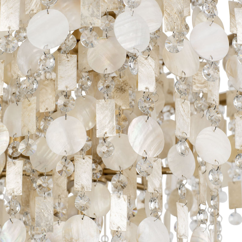Varaluz 377C10FG Ten Light Chandelier, French Gold