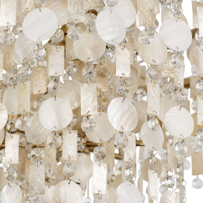 Varaluz 377C10FG Ten Light Chandelier, French Gold