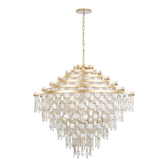 Varaluz 377C16FG 16 Light Chandelier, French Gold