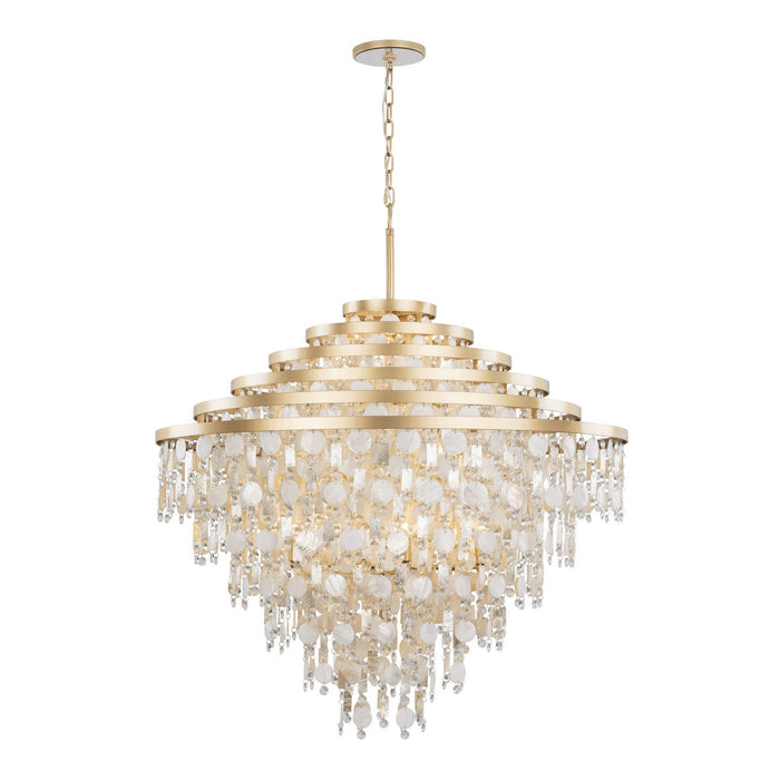 Varaluz 377C16FG 16 Light Chandelier, French Gold
