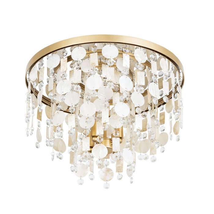 Varaluz 377S04FG Four Light Semi-Flush Mount, French Gold