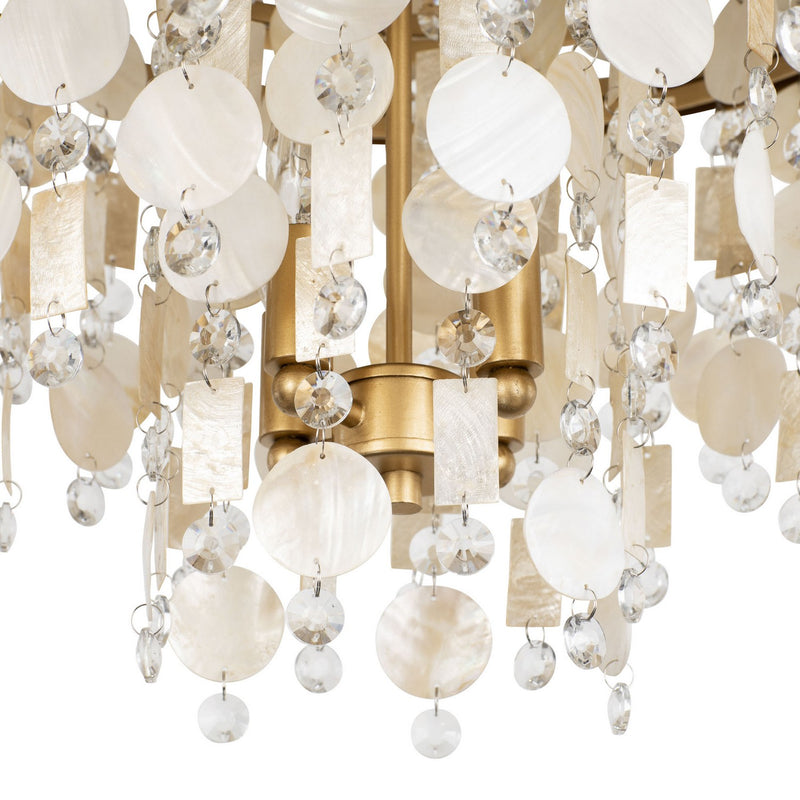 Varaluz 377S04FG Four Light Semi-Flush Mount, French Gold