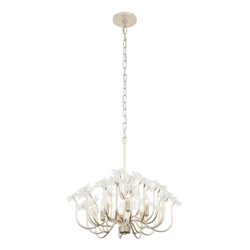 Varaluz 378C06GDAR Six Light Chandelier, Gold Dust/Artifact