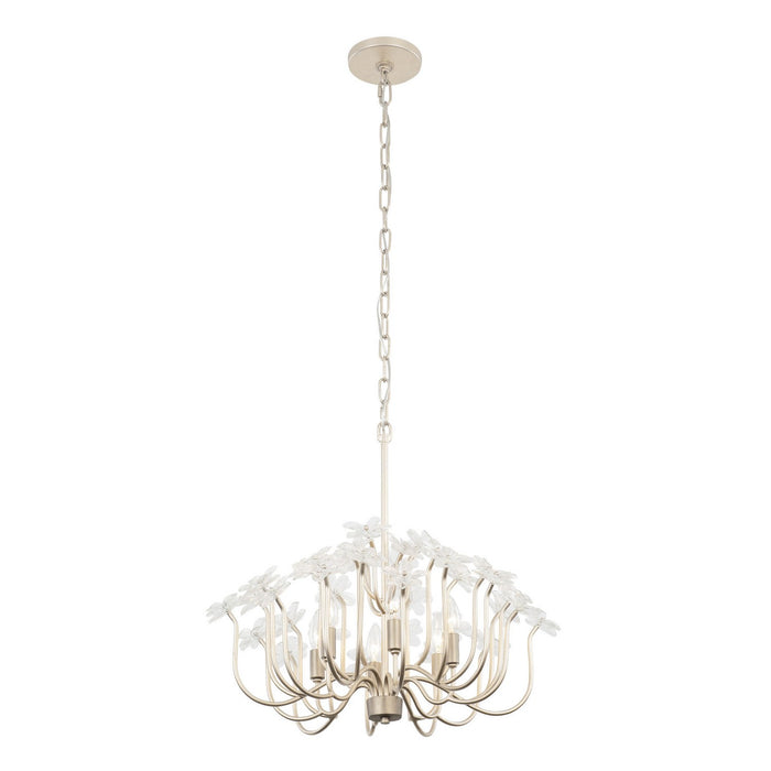 Varaluz 378C06GDAR Six Light Chandelier, Gold Dust/Artifact