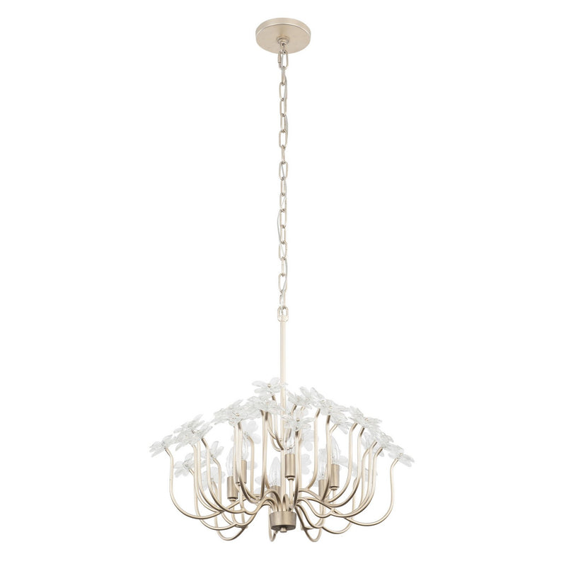 Varaluz 378C06GDAR Six Light Chandelier, Gold Dust/Artifact