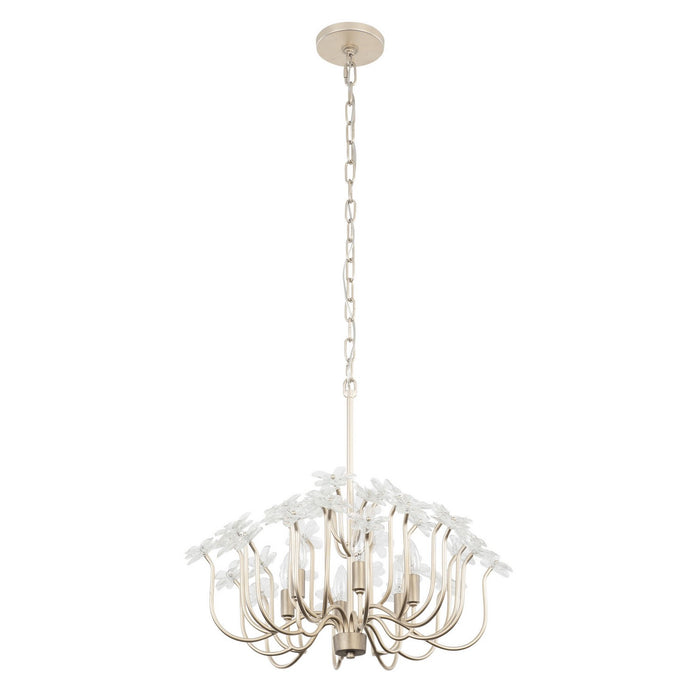 Varaluz 378C06GDAR Six Light Chandelier, Gold Dust/Artifact