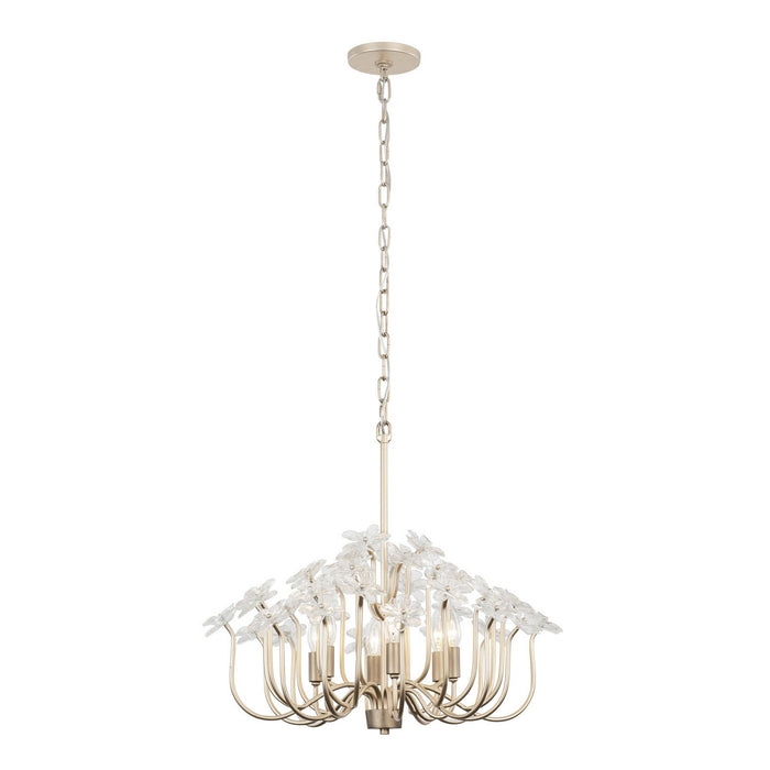 Varaluz 378C06GDAR Six Light Chandelier, Gold Dust/Artifact