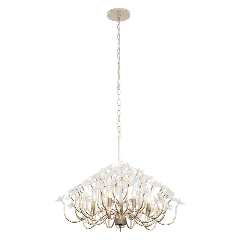 Varaluz 378C08GDAR Eight Light Chandelier, Gold Dust/Artifact