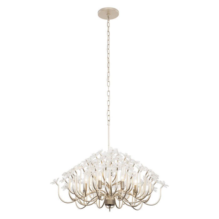 Varaluz 378C08GDAR Eight Light Chandelier, Gold Dust/Artifact