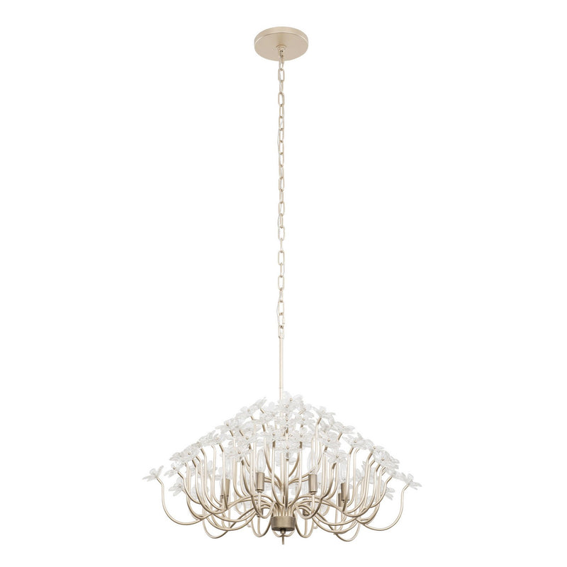 Varaluz 378C08GDAR Eight Light Chandelier, Gold Dust/Artifact