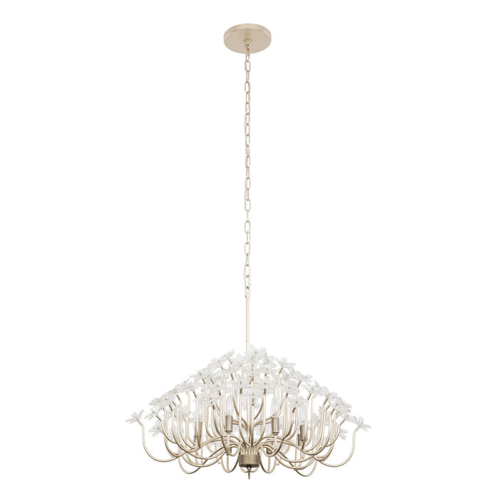Varaluz 378C08GDAR Eight Light Chandelier, Gold Dust/Artifact