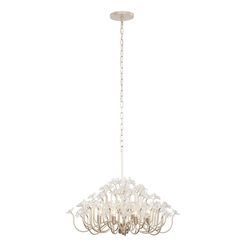 Varaluz 378C08GDAR Eight Light Chandelier, Gold Dust/Artifact