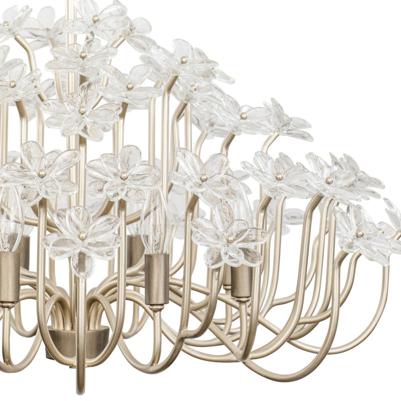 Varaluz 378C08GDAR Eight Light Chandelier, Gold Dust/Artifact