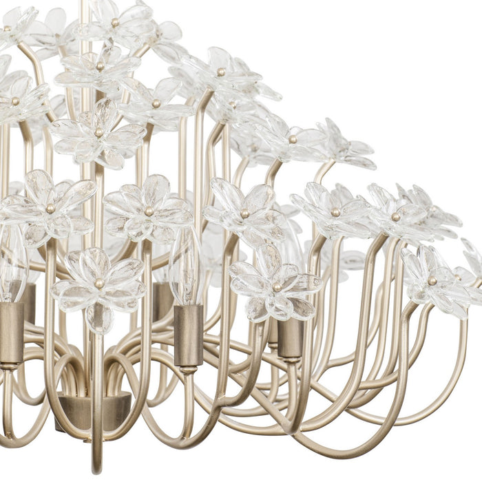 Varaluz 378C08GDAR Eight Light Chandelier, Gold Dust/Artifact