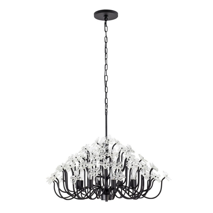 Varaluz 378C08MB Eight Light Chandelier, Matte Black
