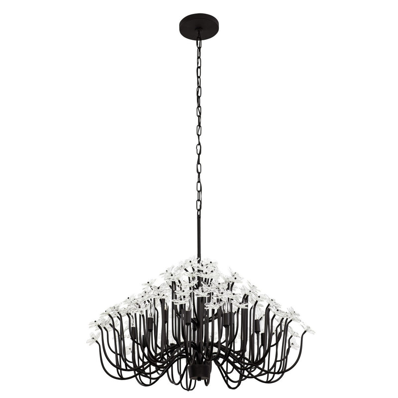 Varaluz 378C15MB 15 Light Chandelier, Matte Black