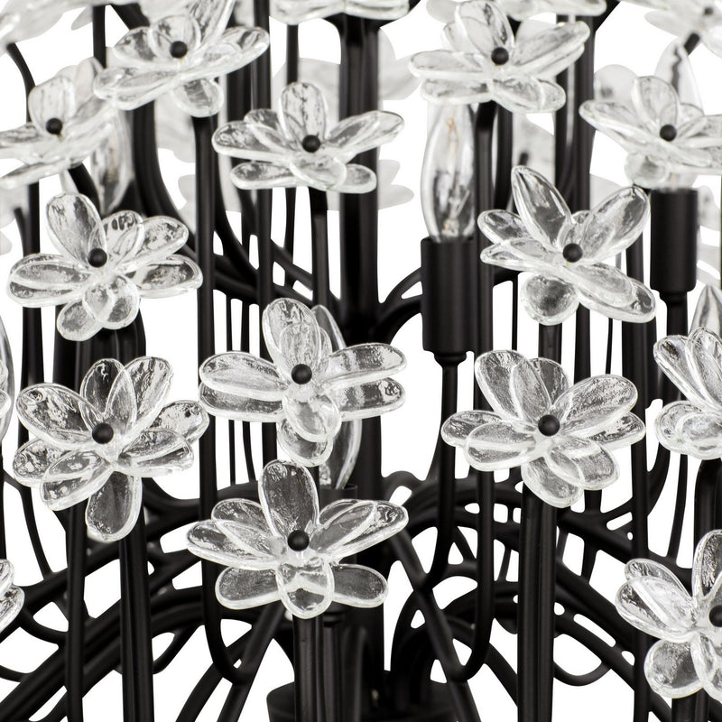 Varaluz 378C15MB 15 Light Chandelier, Matte Black