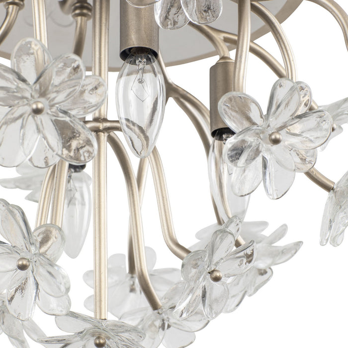 Varaluz 378S04GDAR Four Light Semi-Flush Mount, Gold Dust/Artifact