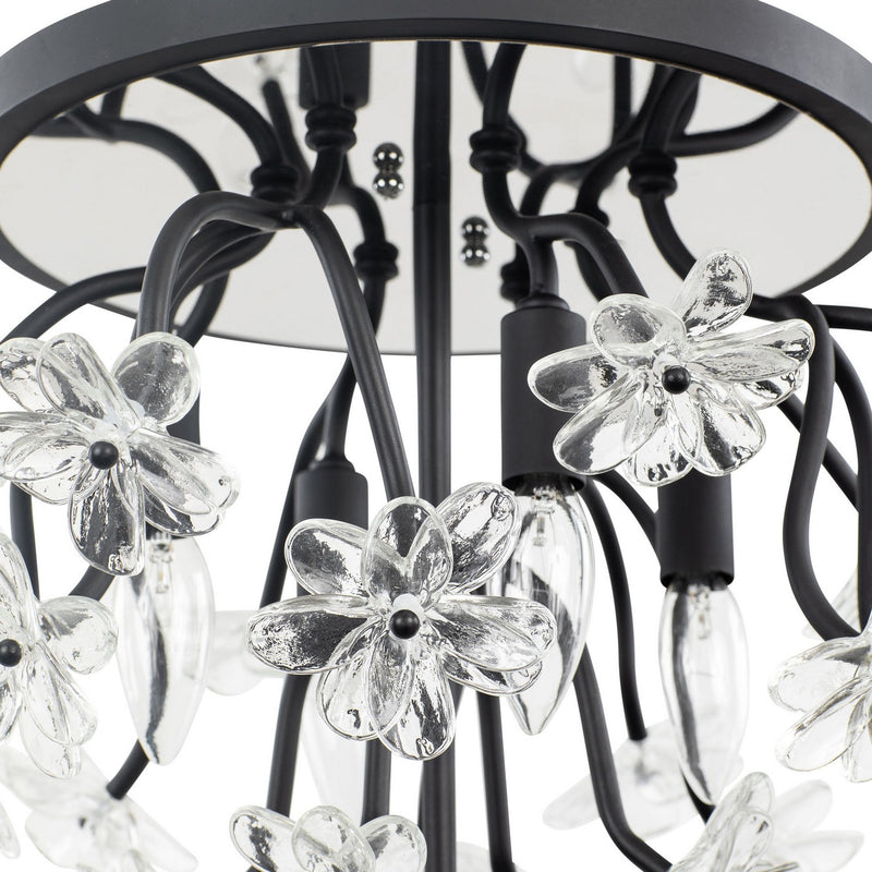 Varaluz 378S04MB Four Light Semi-Flush Mount, Matte Black