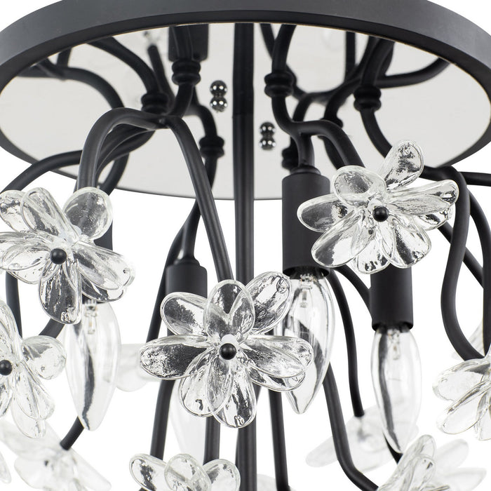 Varaluz 378S04MB Four Light Semi-Flush Mount, Matte Black