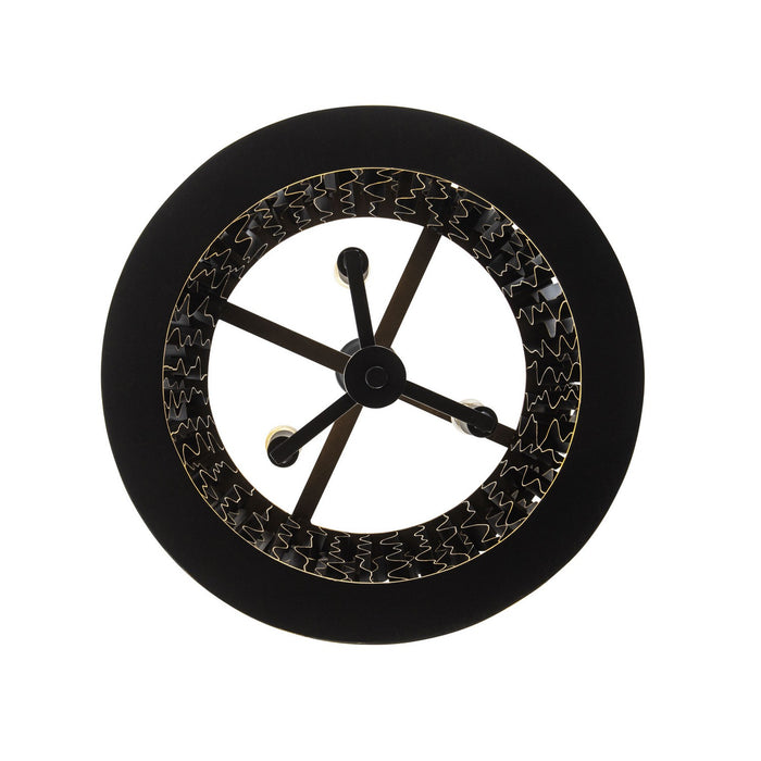 Varaluz 380P03MBFG Three Light Pendant, Matte Black/French Gold