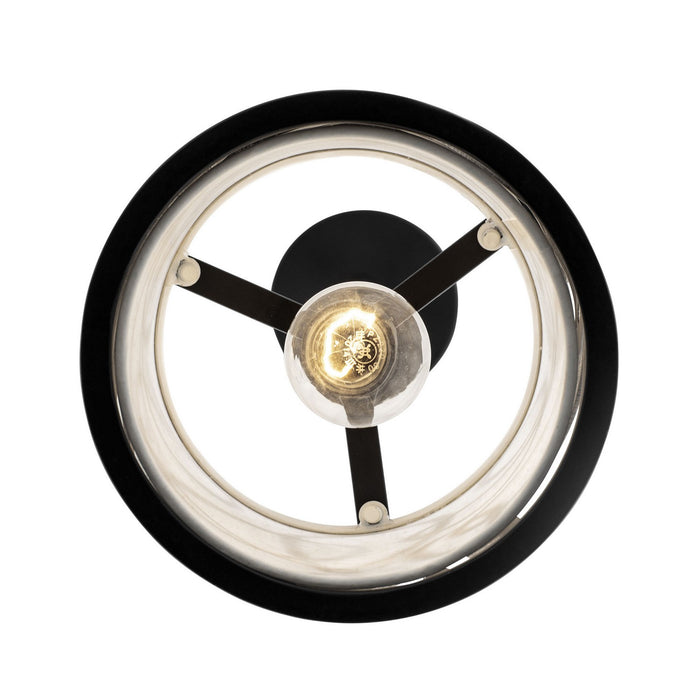 Varaluz 381M01MBAR One Light Mini Pendant, Matte Black/Artifact