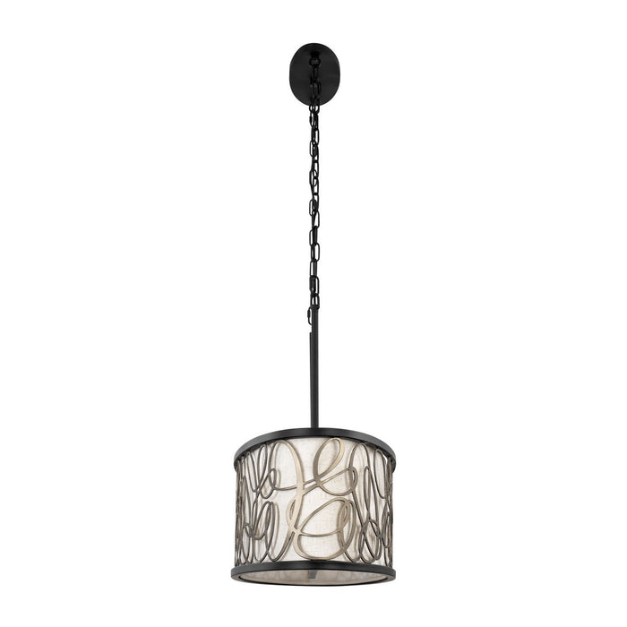 Varaluz 381N06MBAR Six Light Linear Pendant, Matte Black/Artifact
