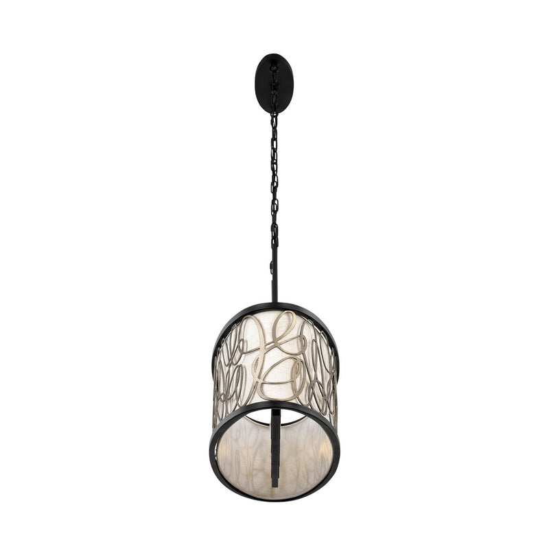 Varaluz 381N06MBAR Six Light Linear Pendant, Matte Black/Artifact