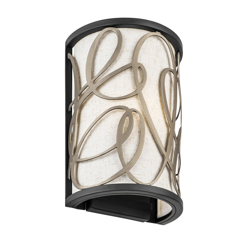 Varaluz 381W01MBAR One Light Wall Sconce, Matte Black/Artifact