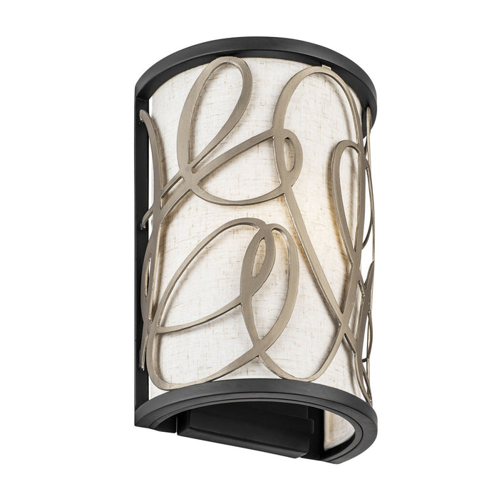 Varaluz 381W01MBAR One Light Wall Sconce, Matte Black/Artifact