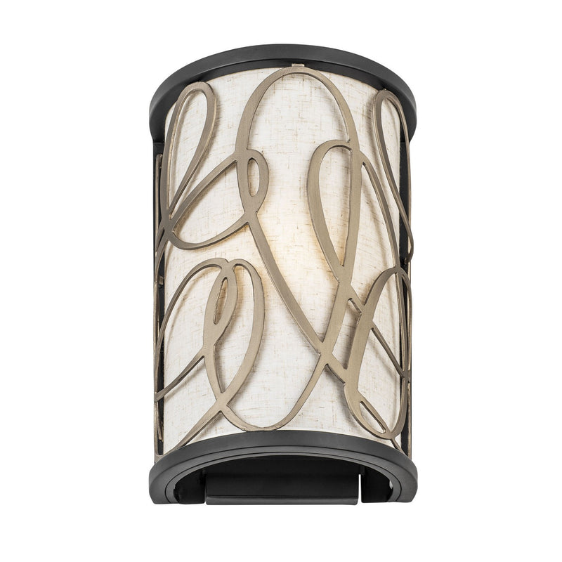 Varaluz 381W01MBAR One Light Wall Sconce, Matte Black/Artifact